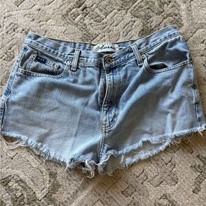 Express Light Blue Jean Shorts